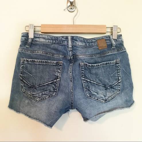 BKE  Buckle Payton Mid rise shorts distressed denim cutoffs stretch women 25