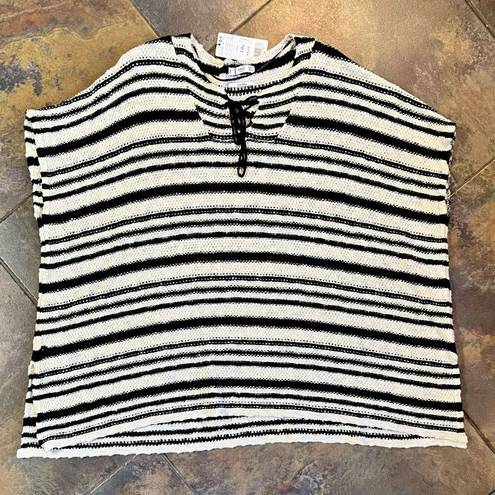 Mango NWT MNG Striped Poncho Cape Isabela Small