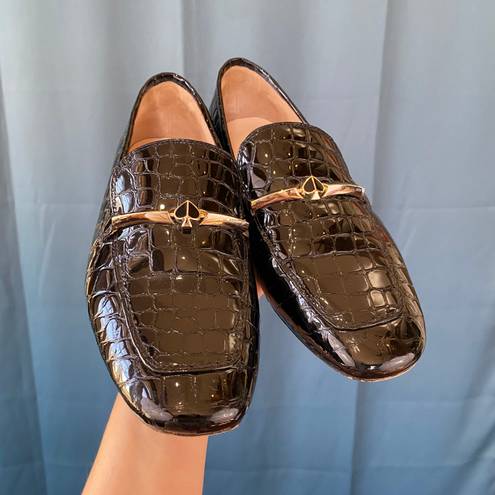 Kate Spade Lana Croc Embossed Loafers