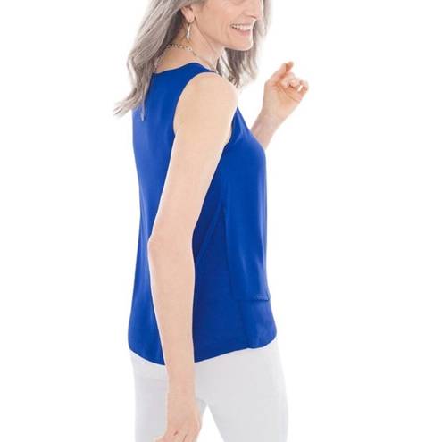 Chico's  Double-Layer Tank Cobalt Blue Size Small