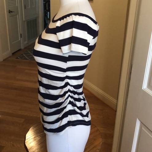 Isabel Maternity  Blue and White Strip Blouse