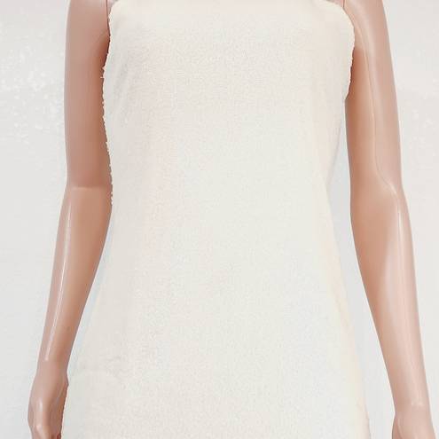 Alythea  Cream Sparkling Sequin Bodycon Mini Dress Sz M