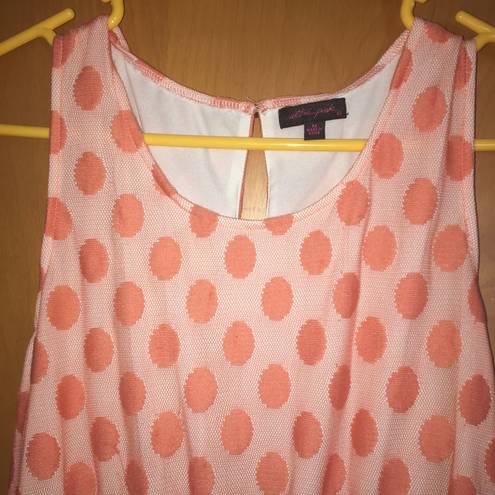 Ultra Pink Little orange flowy polka dot dress