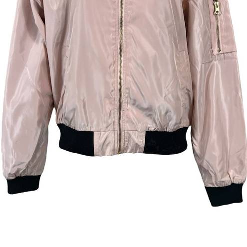 Love Tree Blush Pink Bomber Jacket by 