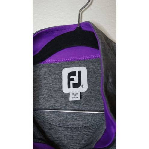 FootJoy  FJ Full Zip Sz Small Track Jacket Mid Layer Charcoal Gray Golf Lightweig