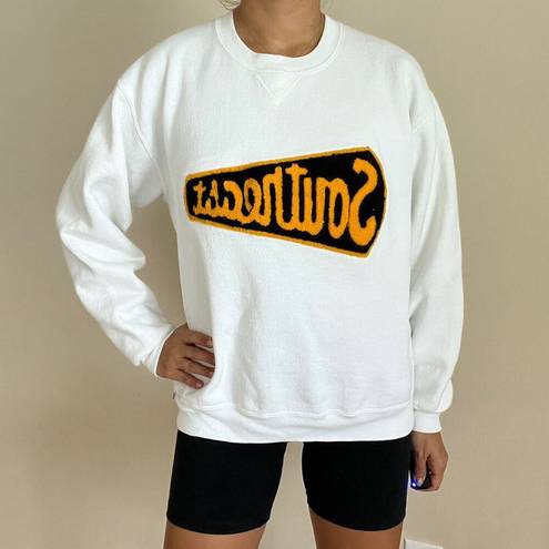 Russell Athletic Vintage  Southeast Script White Crewneck Sweatshirt Size L