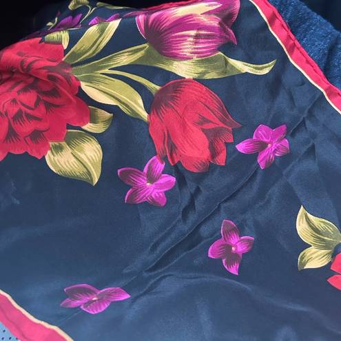 Liz Claiborne Vintage Silk Roses Scarf from 