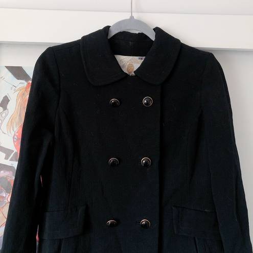 Vintage Black Pea Coat Size M