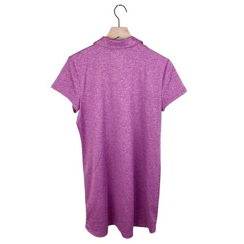 Tek Gear  DryTek Women's Athletic Polo Shirt Dress Heathered Purple Size Large