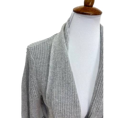 CAbi  Tie Waist Cardigan Gray Size M Minimalist Beach Coastal Boho Stealth Wealth