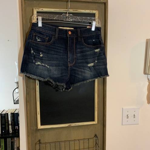 Hollister  High-Rise Vintage Ripped Dark Wash