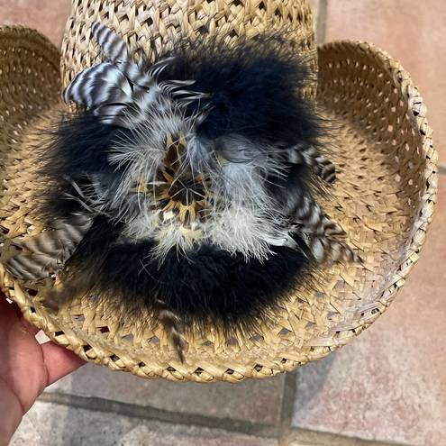 Pacific&Co Golden west Hat  feathered cowboy hat