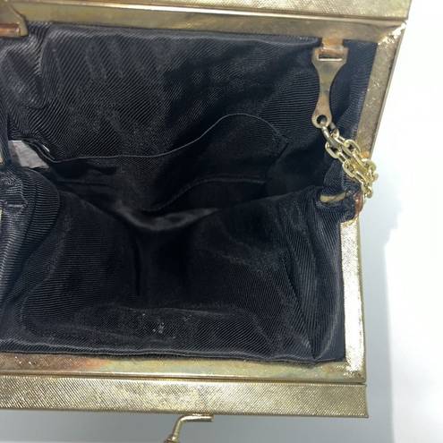 Krass&co Vintage 50s Fine Arts Bag  Beaded Handbag Clutch Evening Formal Black Gold