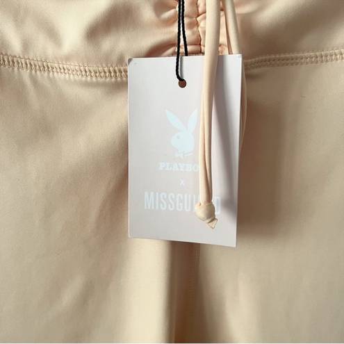 Missguided Playboy x  Ruched Waist Activewear Leggings Size 12 NEW Peach Orange