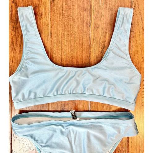 Daisy Dippin’ ’s Bikini Set Ice Blue Matador Top High Rise Ultra Bottom Bikini XL