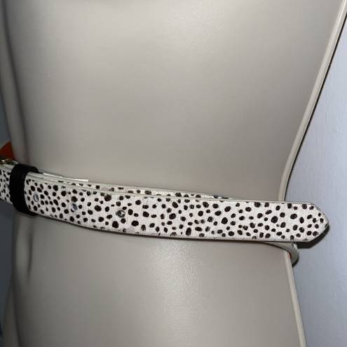 Gap  Genuine Leather Calf Hair Brown & White Belt Animal Print Women’s Size M