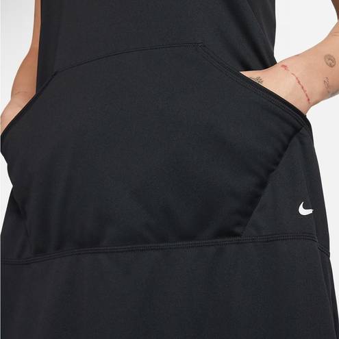 Nike  Solid Hooded Swim Cover-Up in Black UPF+ Protection Size XSmall NWT