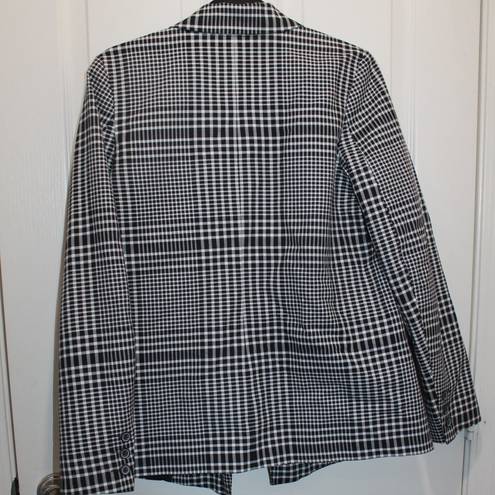 Divided Black & White checkered Blazer button down Jacket Sz S