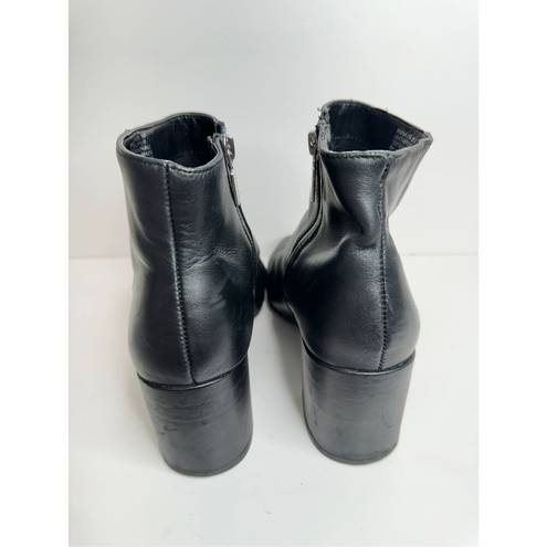 Blondo  Ankle Boots Size 9 Black Leather Pointed Toe Block Heel Booties