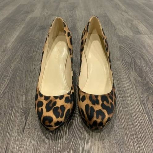 Marc Fisher  | Pre-Loved Animal Print Round Toe Heels Size 7