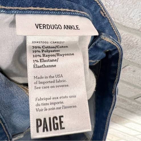 Paige  Verdugo Ankle Skinny Jeans in Annette Wash Size 27