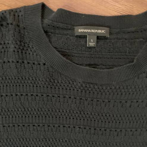 Banana Republic  Black Crochet Layering Sweater