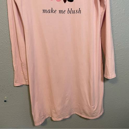 Kate Spade  Women’s Pink Rose Make Me Blush Nightgown Sleep Pajamas