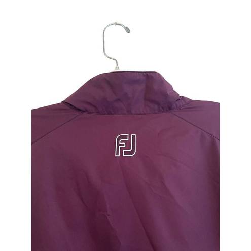 FootJoy  Windbreaker Jacket Women Size Large Purple Black Full Zip Lightweight