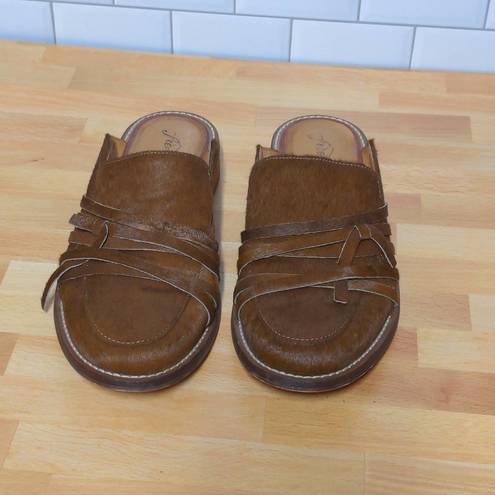 Free People Brown Saratoga Calf Hair Mules / Loafers / Slides - Size 39 (US 9)