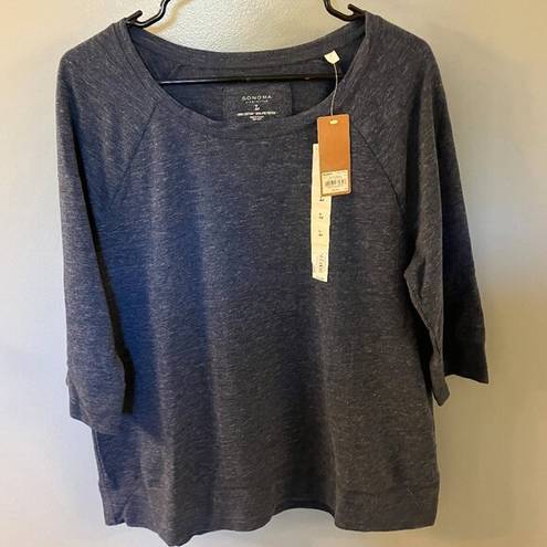 Sonoma NWT  Life + Style Lightweight Blue Sweatshirt Large