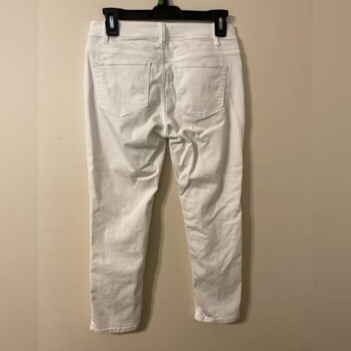 J.Jill Womens  Authentic Fit Slim Ankle White Jeans Size 2 Petite Short