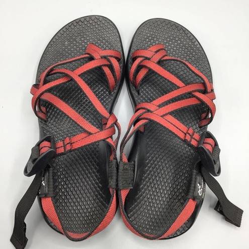 Chaco Sandals Shoes Womens Zong Sport Hiking Camping  Athletic Shoe Red Black 6