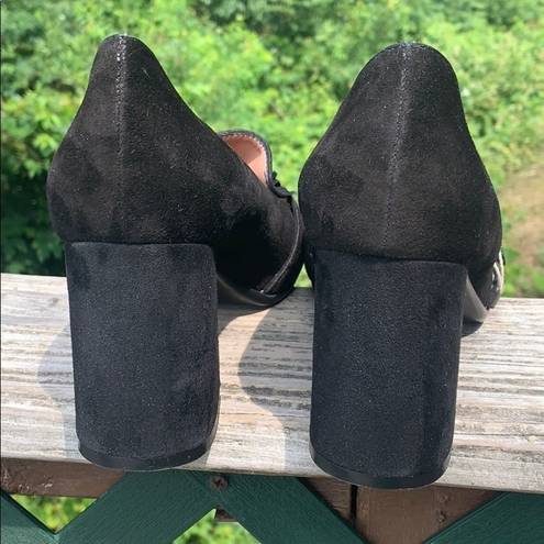 Vera Pelle  Black Suede Shoes Sz 40 (10) NWOT