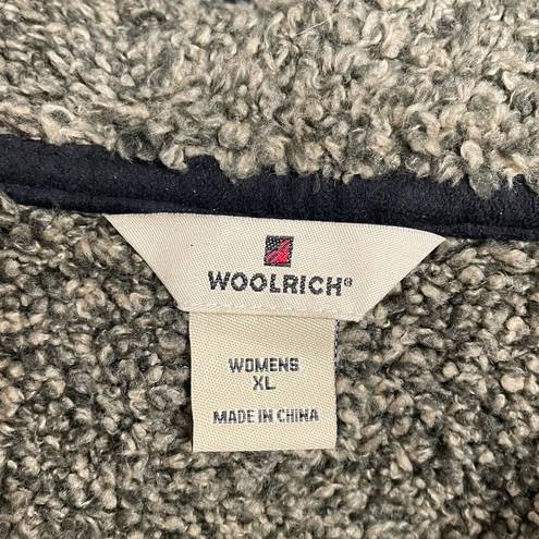 Woolrich  Black Faux Suede Shearling Vest Western Boho Outerwear Women’s Size XL