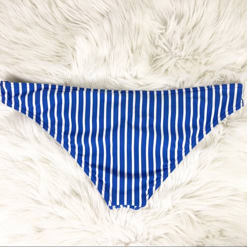 J.Crew  Striped Bikini Bottom Blue White Plus XXL