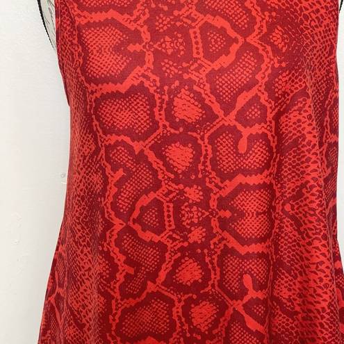 Lovers + Friends  Womens Tank Top Back Mesh Snakeskin Print Sz Small Sleeveless