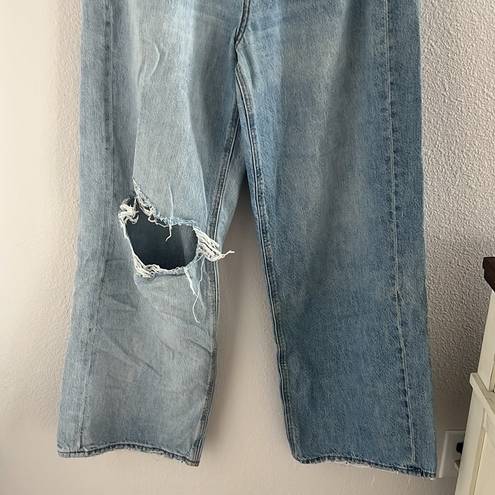 American Eagle Skater Jeans Distressed Denim Skate Wide Leg 8