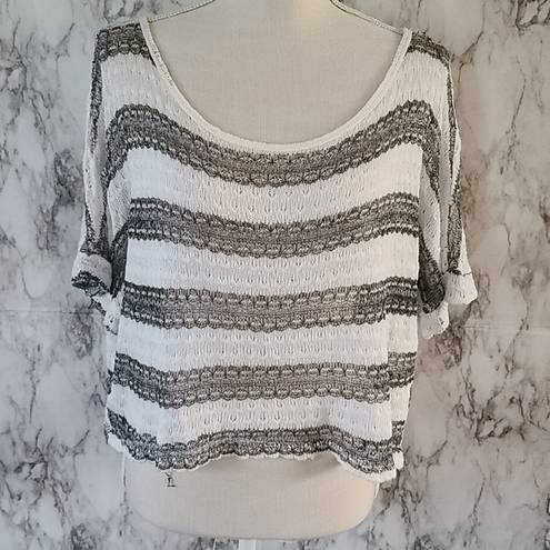 Edge  striped crop top size medium