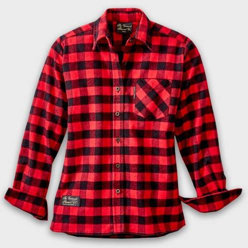 Krass&co THE VERMONT FLANNEL  Women's Classic Red Buffalo Flannel Shirt, Size S