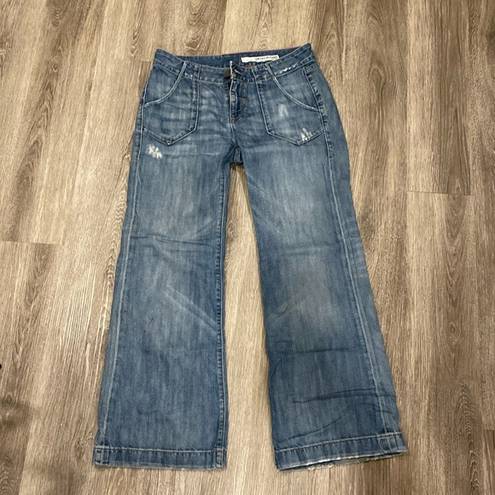DKNY vintage 2000s trouser jeans low mid rise bootcut hip huggers 6 regular