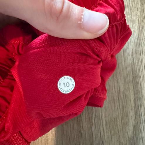 Lululemon Red Hotty Hot Shorts