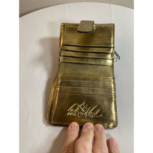 Patricia Nash  Verla Trifold Wallet Vintage Distressed Metallic