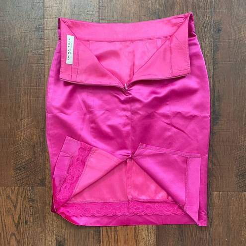 Trina Turk  hot pink silk pencil skirt