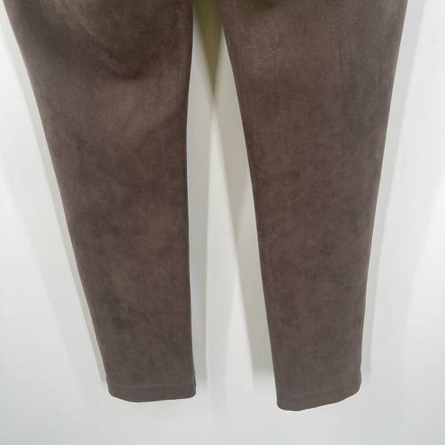 Andrew Marc  Faux Suede Leggings Size Small Taupe Spandex Vegan Stretch Casual