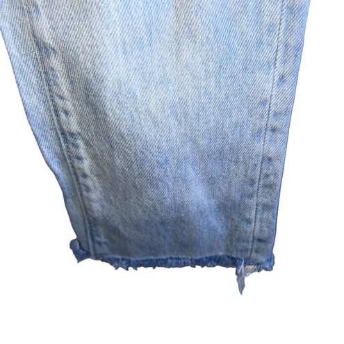 LOGG L.O.G.G. Women's Light Wash Mid Rise Heavily Distressed Jeans Button Fly Size 2