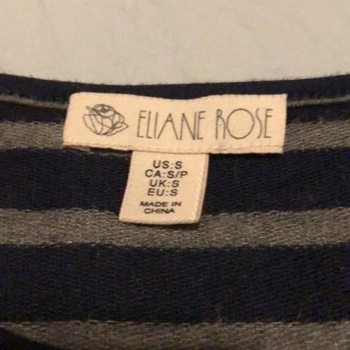 Eliane Rose  Navy and Gray Striped Short Sleeve Dress Size Small