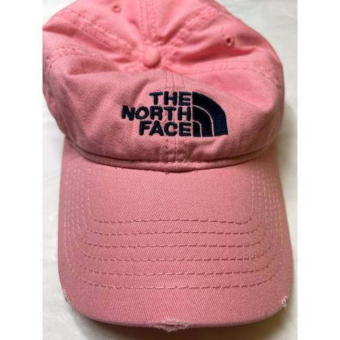 The North Face  ONE SIZE PINK BASEBALL CAP WITH NAVY BLUE LOGO.