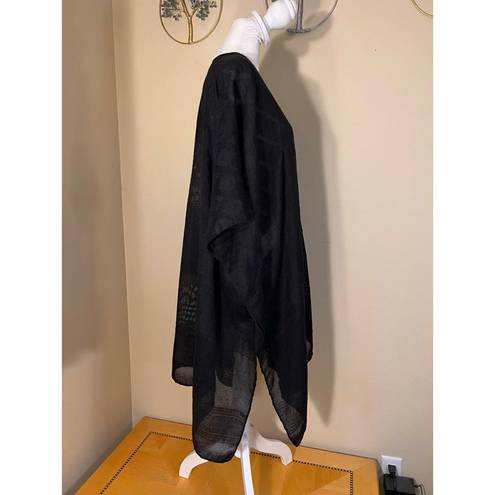 Universal Threads Universal Thread Black Lightweight Open Front Shawl w Arm Holes OSFM