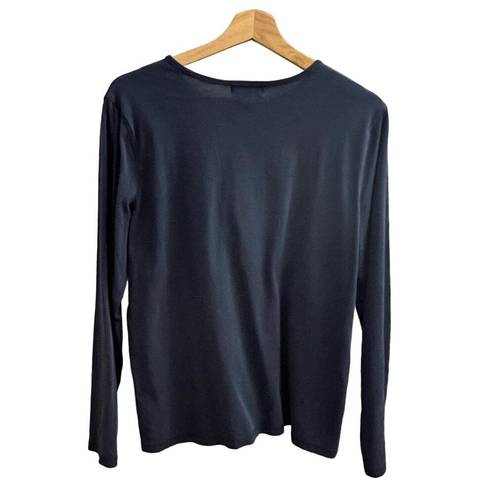 Krass&co Y2K LRL Lauren Jeans . Ralph Lauren LARGE Blue Tee Shirt T-Shirt Long Sleeve