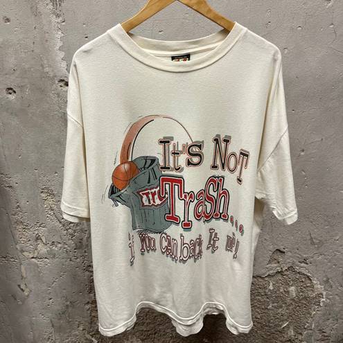 The Vintage Shop TSI Vintage 1990s Single Stitch It’s Not Trash If You Can Back It Up Sport Tee